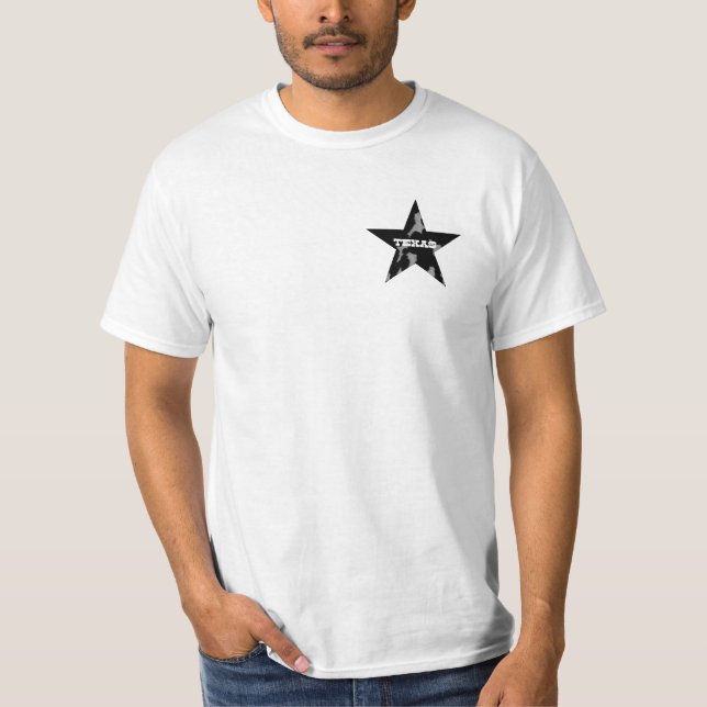 Camiseta piel de la vaca de la estrella de Tejas (Anverso)
