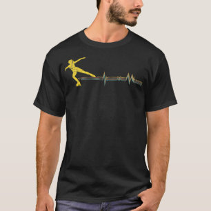 Camiseta Piel de patinaje de la línea del corazón EKG