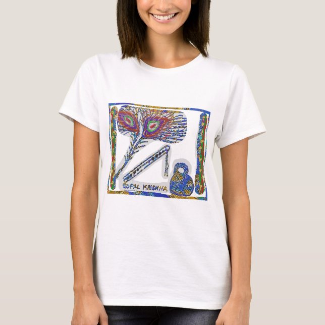 Camiseta Piel de pavo real: Gopal Krishna (Anverso)