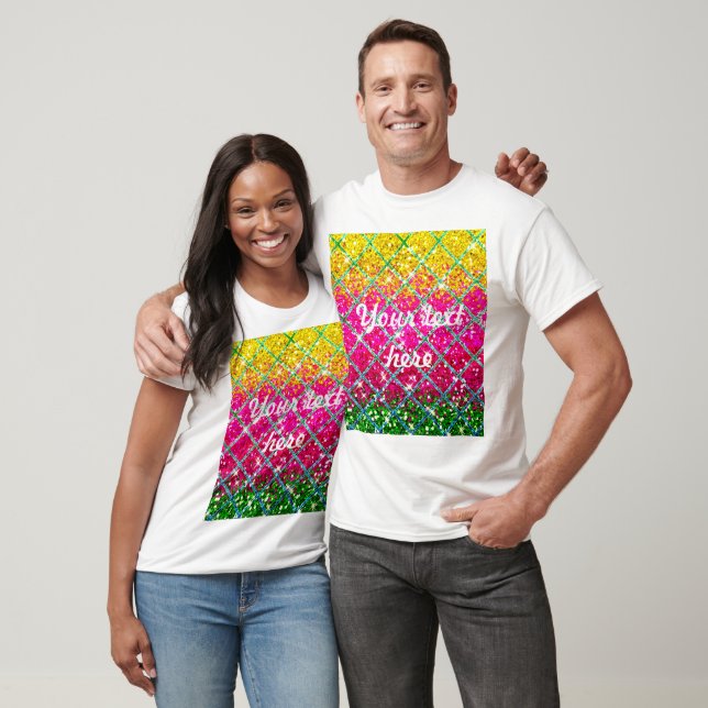 Camiseta Piel de serpiente rosa purpurina (Unisexo)