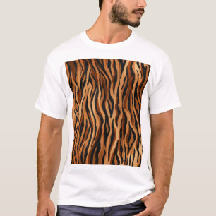 Camiseta Piel de tigre: patrón sin costuras dibujado a mano