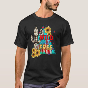 Camiseta Piel de vaca de girasoles del desierto occidental 