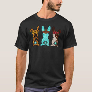 Camiseta Piel de vaca Leopard Semana Santa Bunny Día de Pas