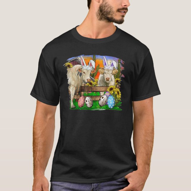 Camiseta Piel de vaca Occidental Feliz Pascua Granja Vaca V (Anverso)