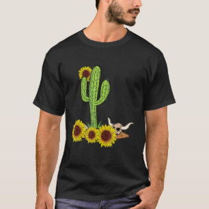 Camiseta Piel de vaca Texas Cactus Serape Western Rodeo Cow