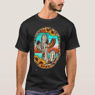 Camiseta Piel de vaca Texas Cactus Serape Western Rodeo Cow