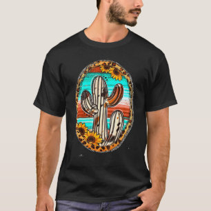 Camiseta Piel de vaca Texas Cactus Serape Western Rodeo Cow