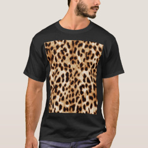 Camiseta Piel Leopardo, Auténtico Patrón De Vida Silvestre.