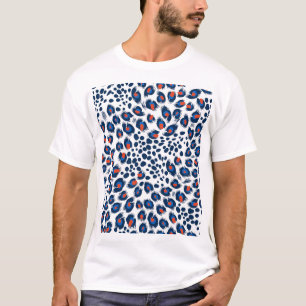 Camiseta Piel leopardo: patrón vintage sin costuras.