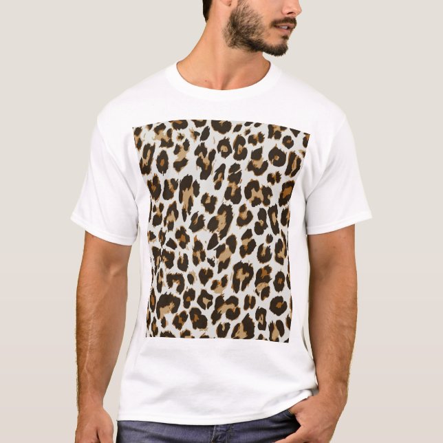 Camiseta Piel leopardo: Textura vintage sin foco (Anverso)