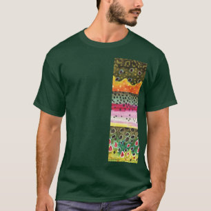 Camiseta Pieles de trucha: Morrillo arcoiris - Pesca con mo
