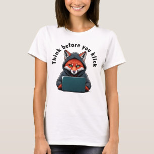 Camiseta Piensa antes de hacer clic - Seguridad Cibernética