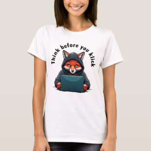 Camiseta Piensa antes de hacer clic - Seguridad Cibernética