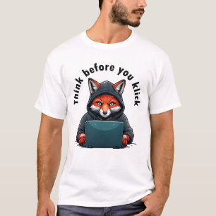 Camiseta Piensa antes de hacer clic - Seguridad Cibernética