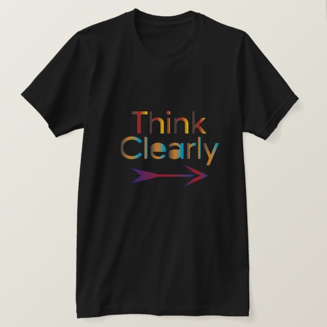 Camiseta Piensa Claramente (Anverso del diseño)