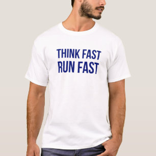 Camiseta Piensa En Correr Rápido Para Correr Atletas Estudi