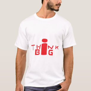 Camiseta Piensa en la gran tipografía creativa arte RED