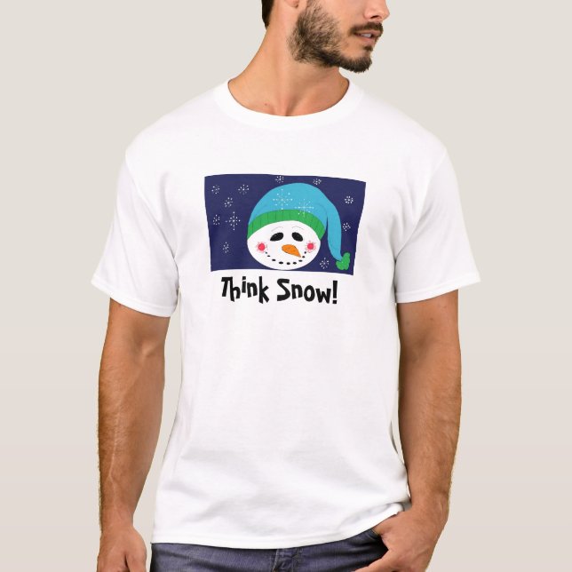 Camiseta Piensa en la nieve (Anverso)