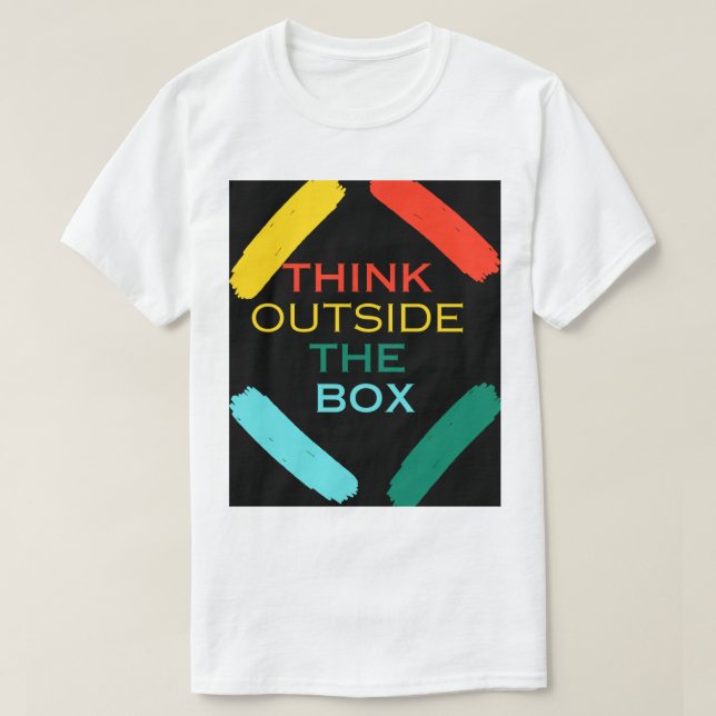 Camiseta Piensa fuera de la caja - Cita motivacional (Diseño del anverso)