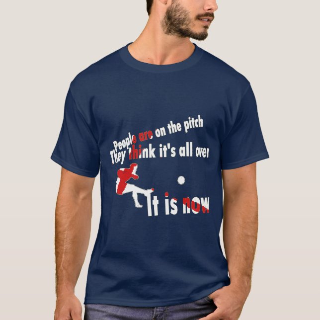 Camiseta ¡Piensan que ya ha terminado! (Anverso)