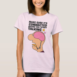 Camiseta Piense Antes De Hablar - Diseño De Cerebros Divert