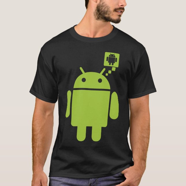Camiseta Piense el androide (Anverso)