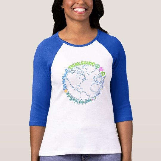 Camiseta Piense el mundo verde