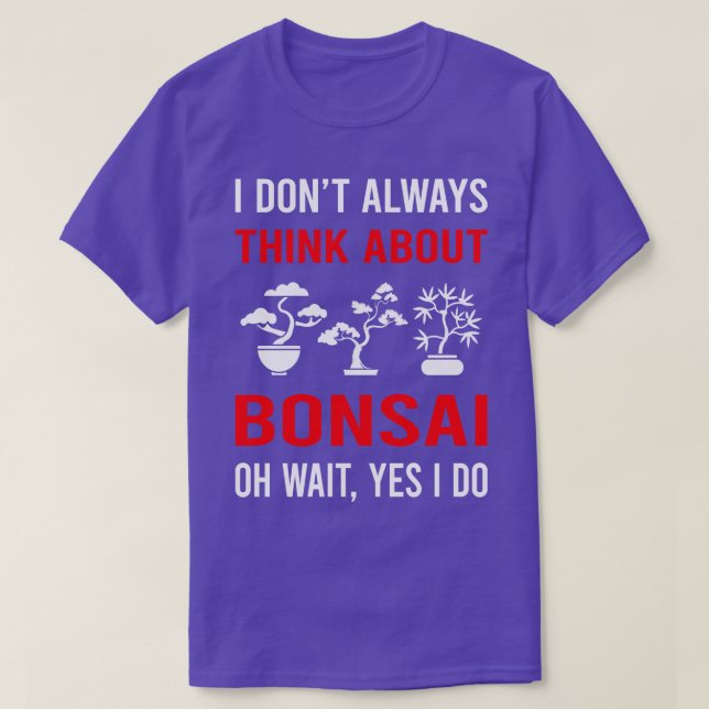 Camiseta Piense en Bonsai (Diseño del anverso)