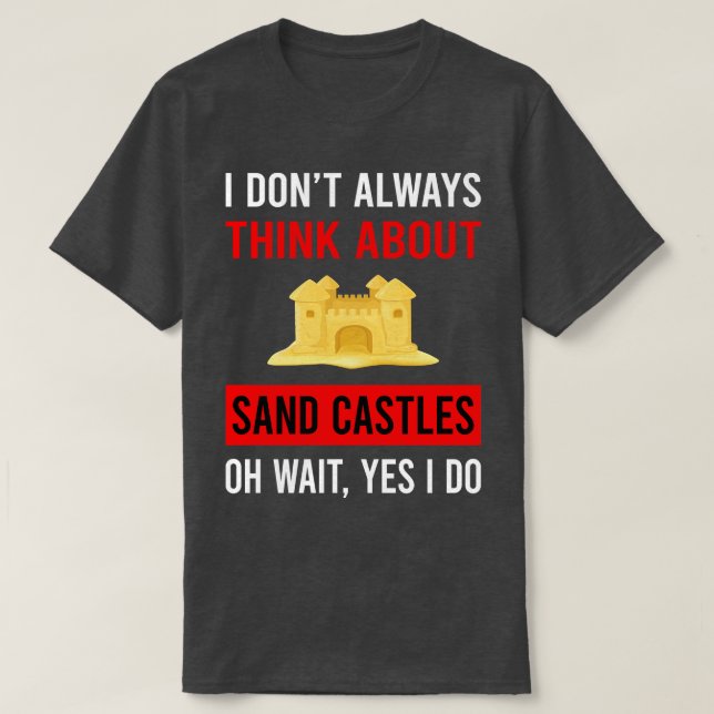 Camiseta Piense en el Castillo de Arena (Diseño del anverso)