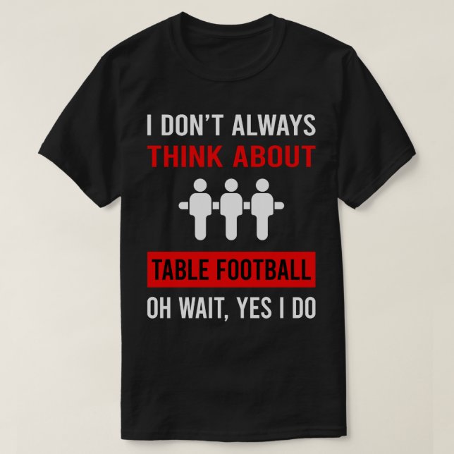 Camiseta Piense en el Fósbol de Mesa (Diseño del anverso)