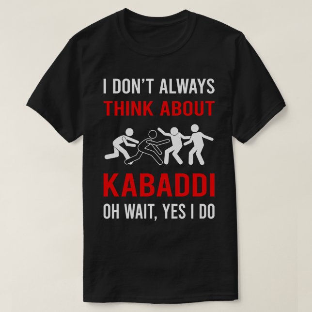 Camiseta Piense en Kabaddi (Diseño del anverso)