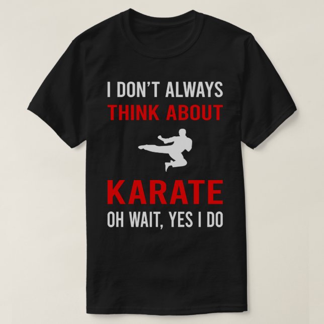 Camiseta Piense en Karate (Diseño del anverso)