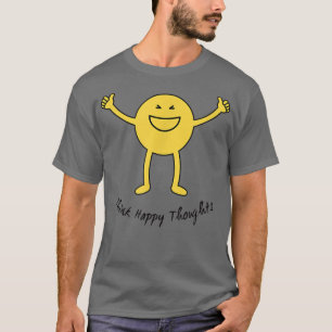 Camiseta Piense en pensamientos felices sonrisa amarilla su