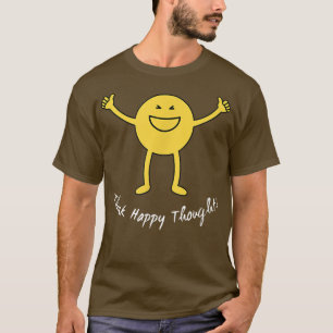 Camiseta Piense en pensamientos felices sonrisa amarilla su