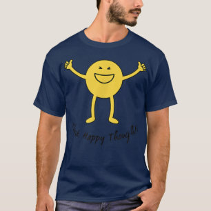 Camiseta Piense en pensamientos felices sonrisa amarilla su