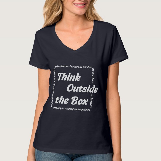 Camiseta Piense fuera de la caja (Anverso)