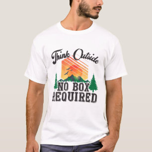 Camiseta Piense Fuera De Ninguna Caja Necesaria - Senderism