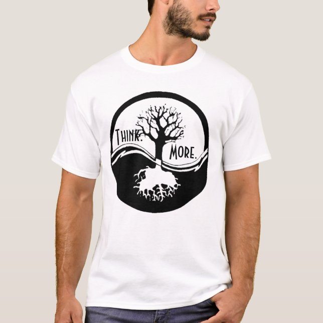 Camiseta Piense. Más (Anverso)