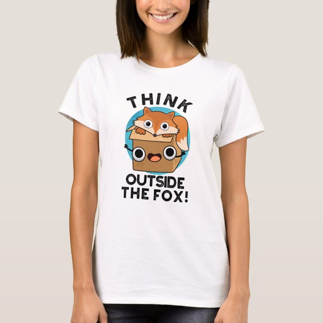Camiseta Piensen Fuera De La Pun Animal De Fox Funny (Anverso)