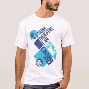 Camiseta Pienso Threfore que estoy - para Obama