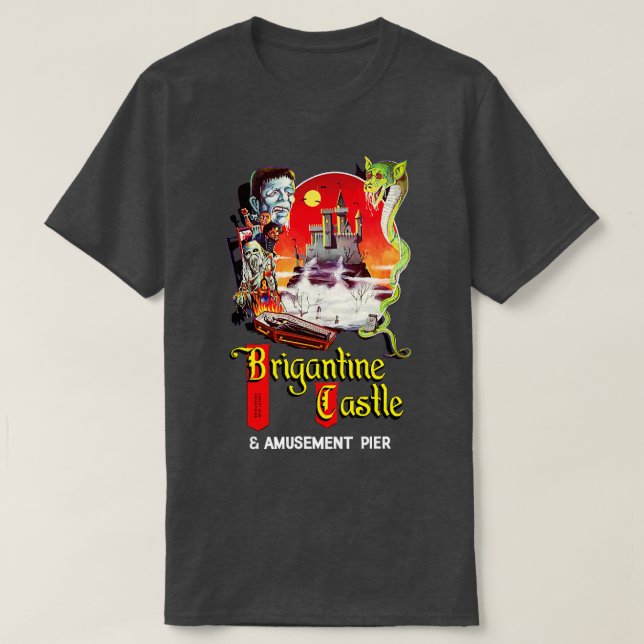 Camiseta Pier de diversiones Brigantine Castle Haunted Hous (Diseño del anverso)