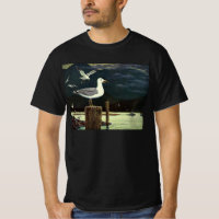 Pier de gaviota vintage, animales de aves marinas