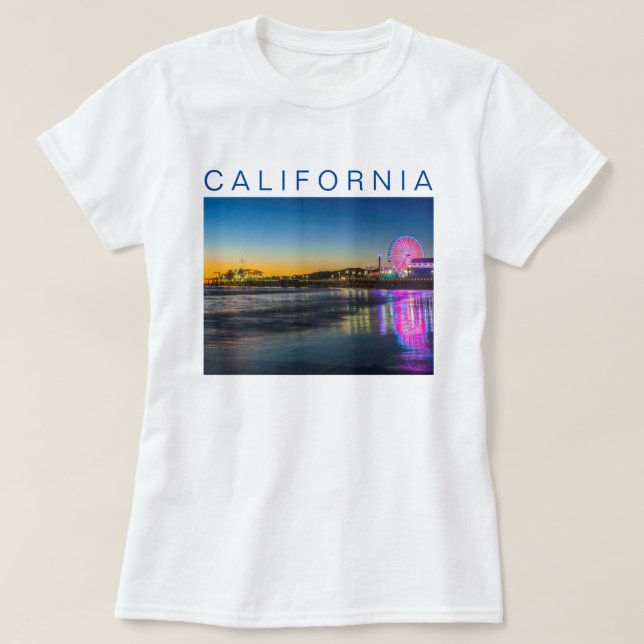 Camiseta Pier de Santa Mónica | Los Ángeles, California (Diseño del anverso)