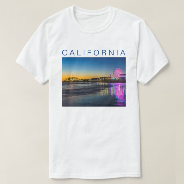 Camiseta Pier de Santa Mónica | Los Ángeles, California (Diseño del anverso)