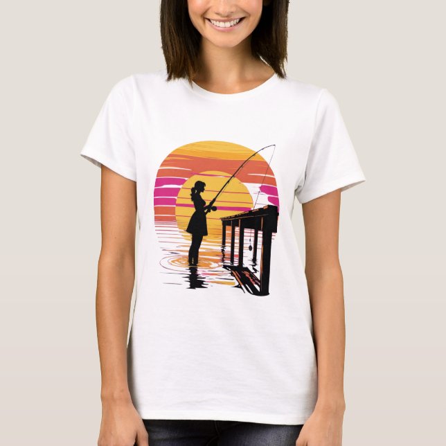 Camiseta Pier Fishing Girl (Anverso)