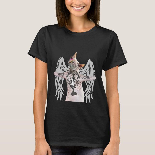 Camiseta Piercing Sphynx Cat Kitty Tattoo Tattoos (Anverso)
