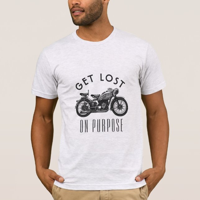 Camiseta Pierdase en el propósito - motocicleta del zen (Anverso)