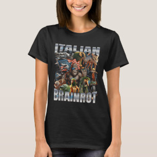 Camiseta Pierna de bandera del 4 de julio de Italian Brainr