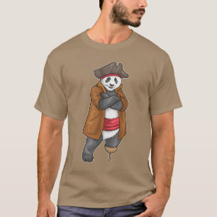 Camiseta pierna de madera de Panda Pirate