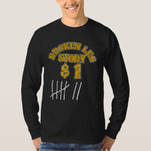 Camiseta Pierna Rota Para Niños Hombres Mujeres Leer Histor
